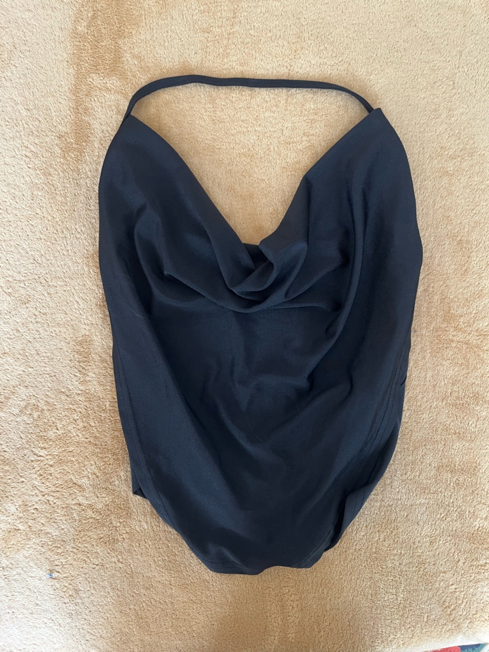 SHEIN Black Draped Cowl Neck Camisole